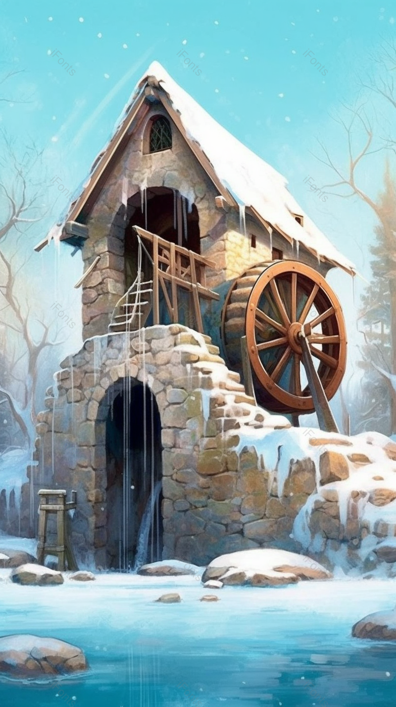 风车蓝天白云风景如画插画,插画/手绘图,插画/手绘图库,插画/手绘图下载,插画/手绘